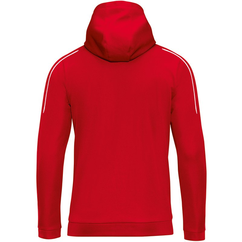 JAKO Veste à Capuchon Classico 6850-01-1 Rouge/Blanc Arrière