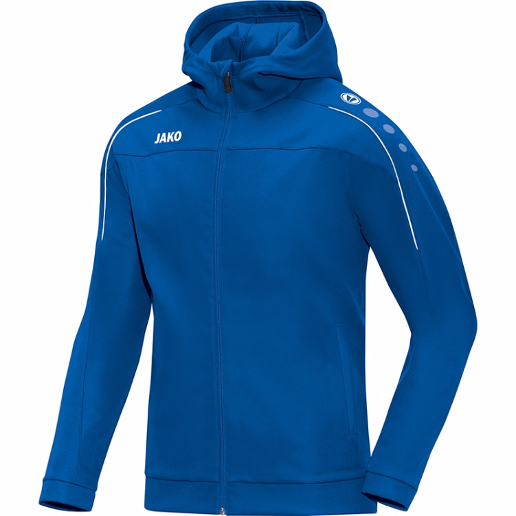 JAKO Hooded Jacket Classico 6850-04 Royal Blue/White Front