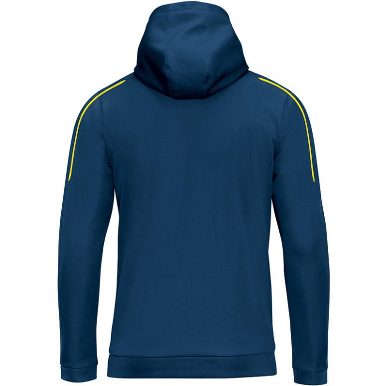 JAKO Hooded Jacket Classico 6850-42-1 Blue Night/Lemon Back