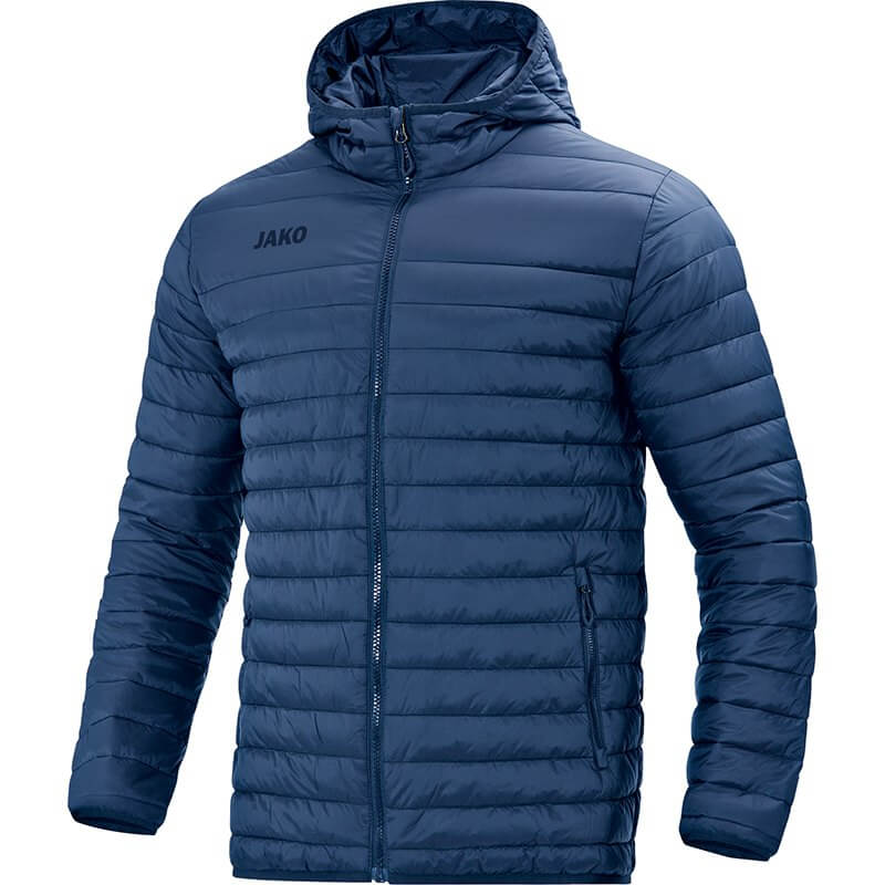 JAKO 7204-99 Ultra-Soft Quilted Stepp Jacket Navy Front
