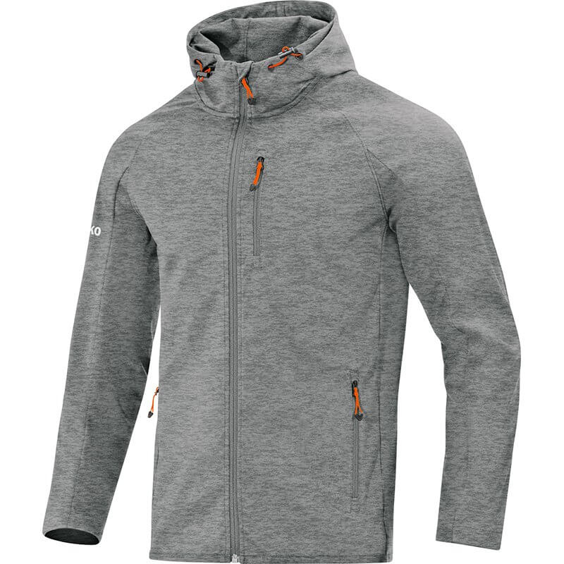 JAKO 7605-40 Veste Softshell Light Gris Mêlé Face