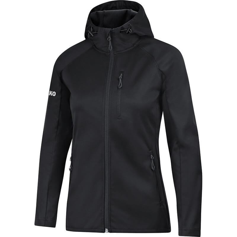 JAKO 7605W-08 Softshell Light Jacket For Women Black Front