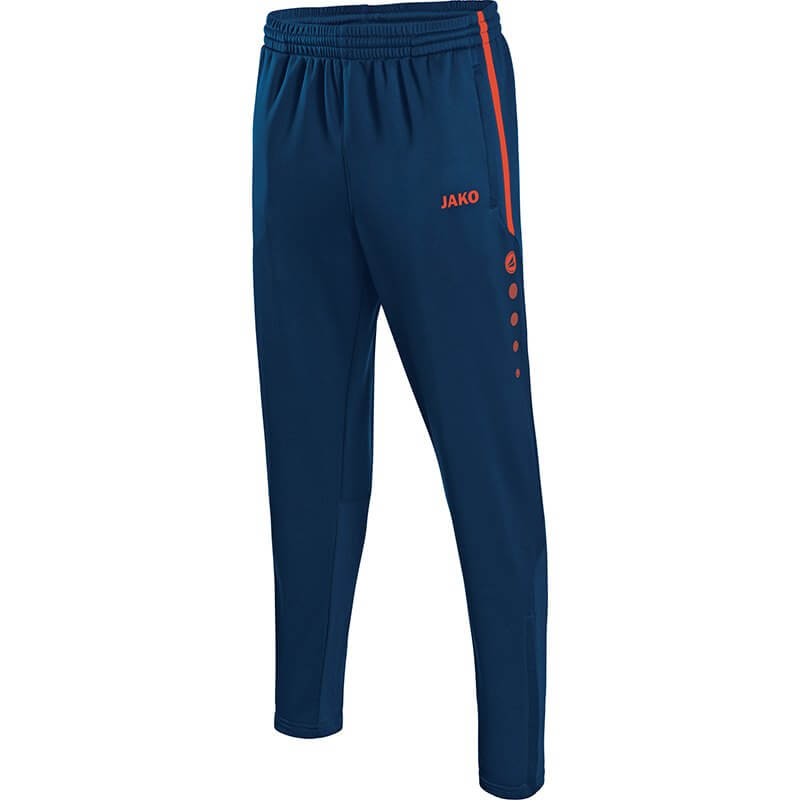 JAKO-8495-18 Pantalon Entraînement Active Bleu Marin/Flamme