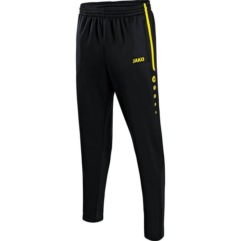 JAKO-8495-33 Pantalon Entraînement Active Noir/Jaune Fluo