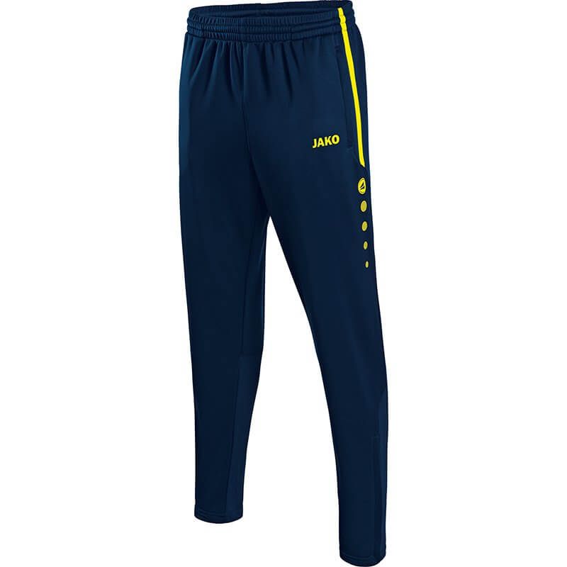 JAKO-8495-89 Pantalon Entraînement Active Bleu Marin/Jaune Fluo