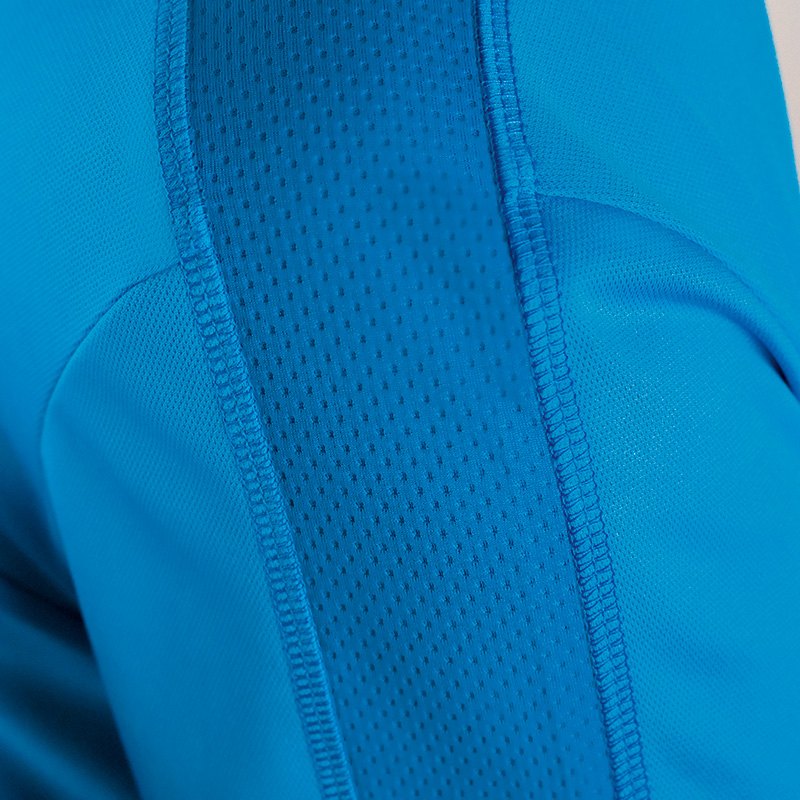 JAKO 6110M-89-1 T-Shirt Manches Courtes Sprint Bleu Coutures Flatlock