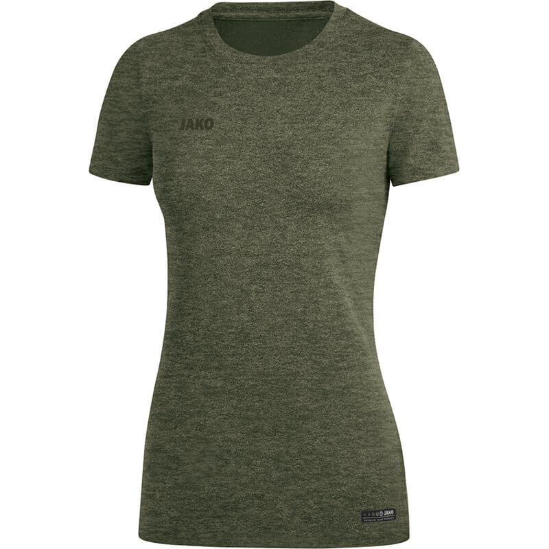 JAKO-6129W-28-1 T-Shirt Premium Basics Kaki Mêlé Face