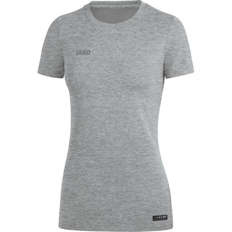 JAKO-6129W-40-1 T-Shirt Premium Basics Gris Mêlé Face