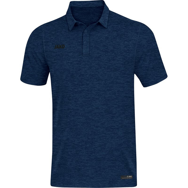 JAKO-6329M-49-1 Polo Premium Basics Mixed Navy Front