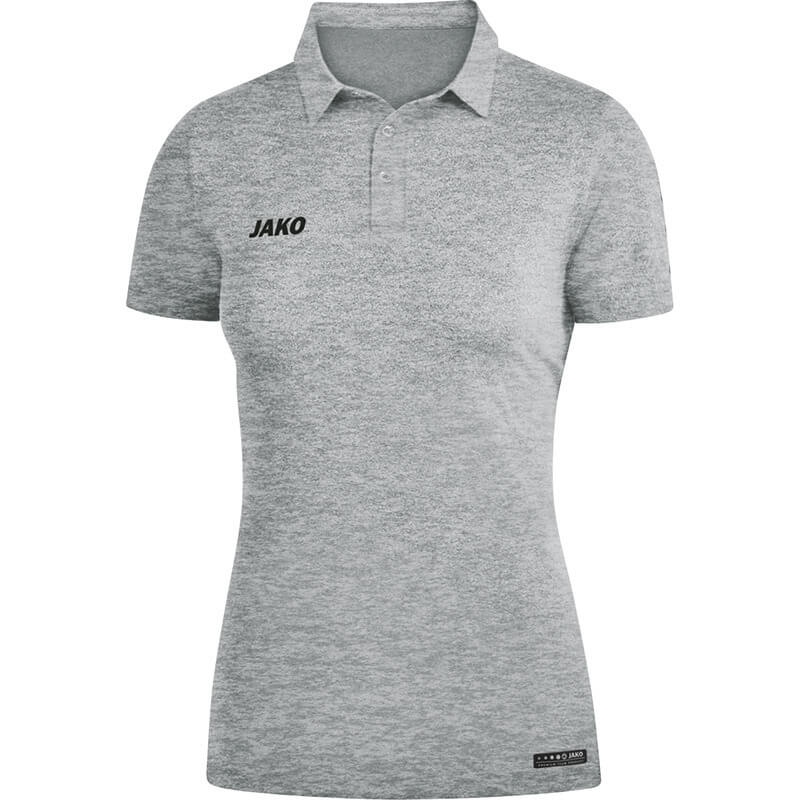 JAKO-6329W-40-1 Polo Premium Basics Mixed Grey Front