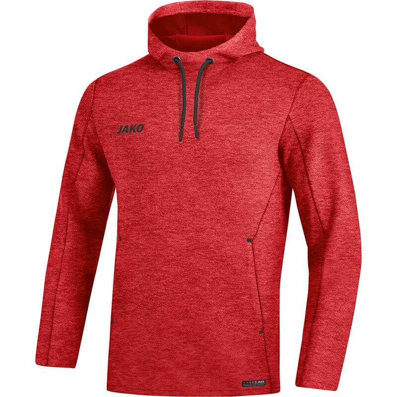 JAKO-6729M-01-1 Sweat à Capuchon Premium Basics Rouge Mêlé Face