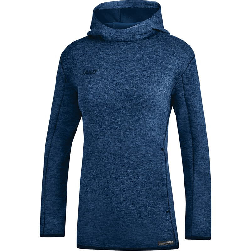 JAKO-6729W-49-1 Sweat à Capuchon Premium Basics Bleu Marin Mêlé Face