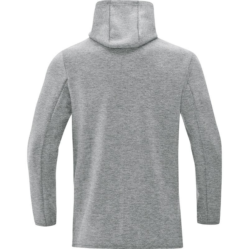 JAKO-6729M-40-2 Sweat à Capuchon Premium Basics Gris Mêlé Arrière