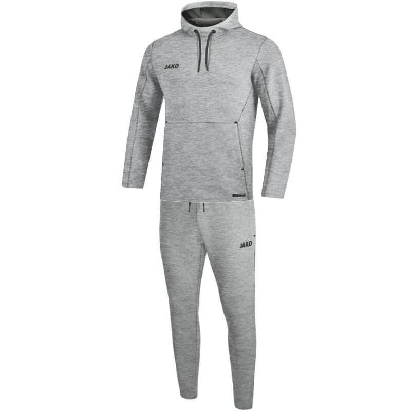 JAKO-M9629M-40 Survêtement Jogging à Capuchon Sweat Premium Basics Gris Mêlé