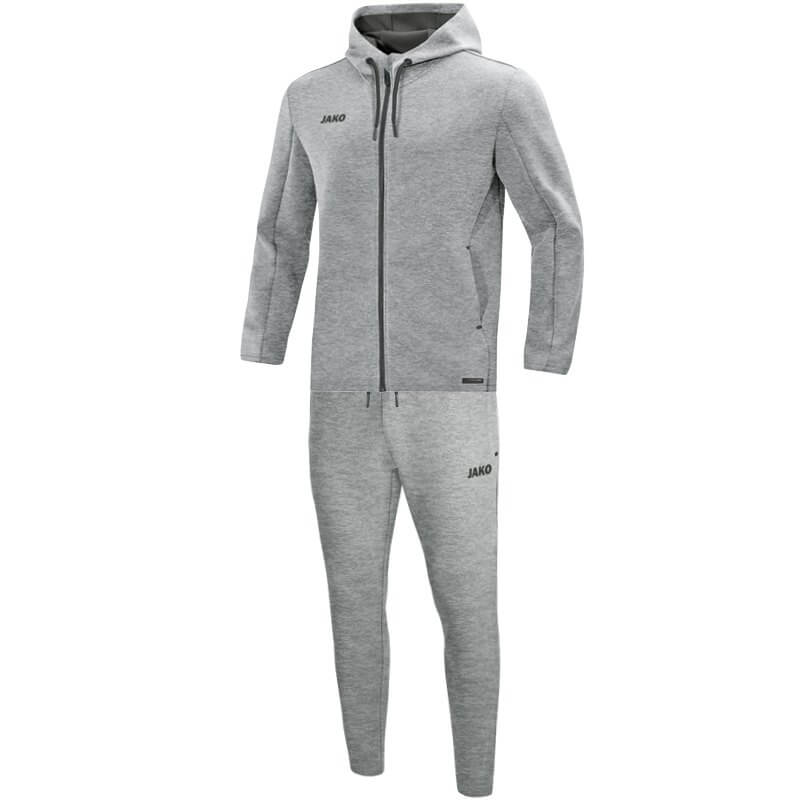 JAKO-M9729M-40 Hooded Jogging Tracksuit Premium Basics Mixed Grey