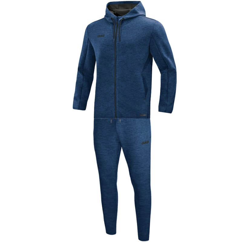 JAKO-M9729M-49 Survêtement Jogging à Capuchon Premium Basics Bleu Marin Mêlé