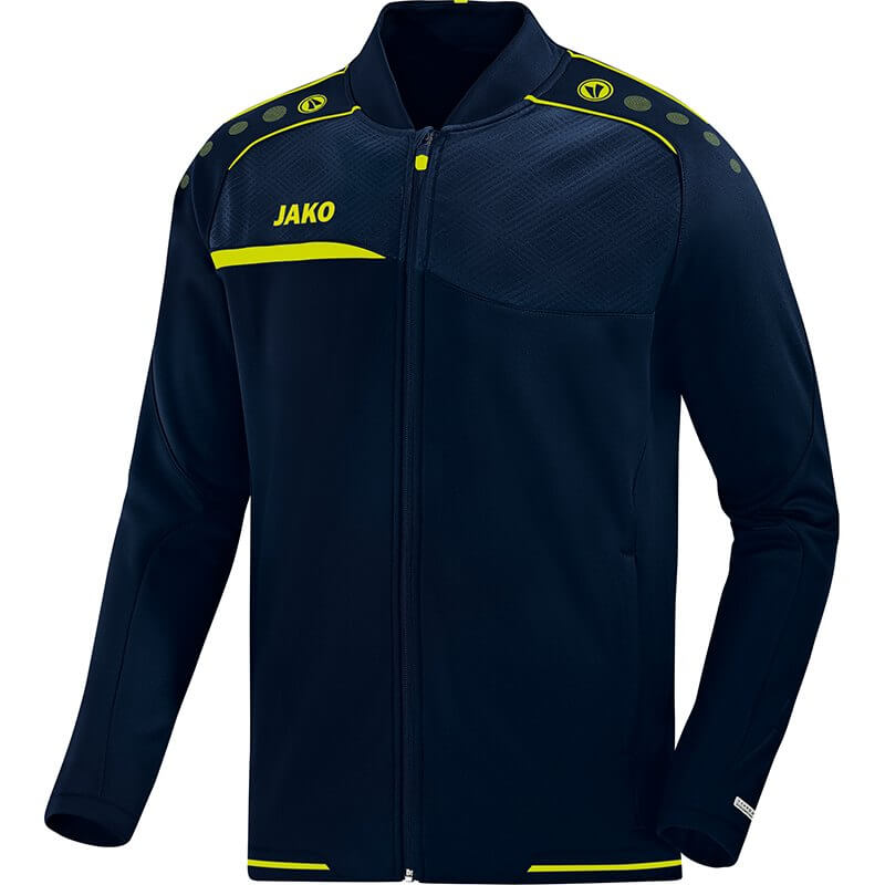 JAKO-6858-09-1 Veste Club Prestige Bleu Marin/Citron Face