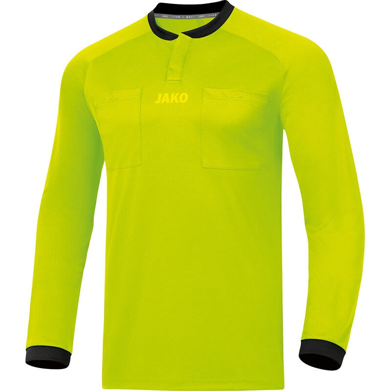 JAKO-4371-03 Referee Jersey Shirt Long Sleeves Lemon