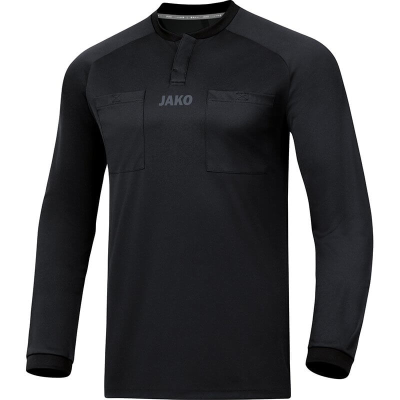 JAKO-4371-08 Referee Jersey Shirt Long Sleeves Black Face