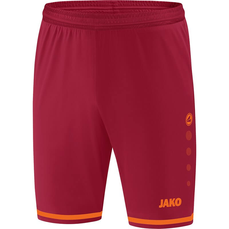 JAKO-4429-13 Shorts Striker 2.0 Burgundy/Fluo Orange