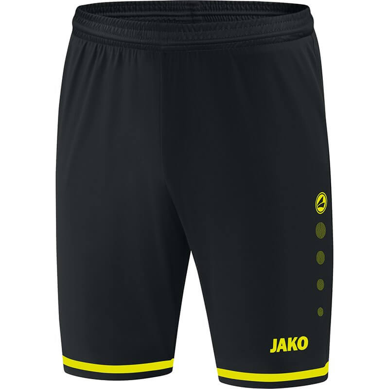 JAKO-4429-33 Short Striker 2.0 Noir/Jaune Fluo