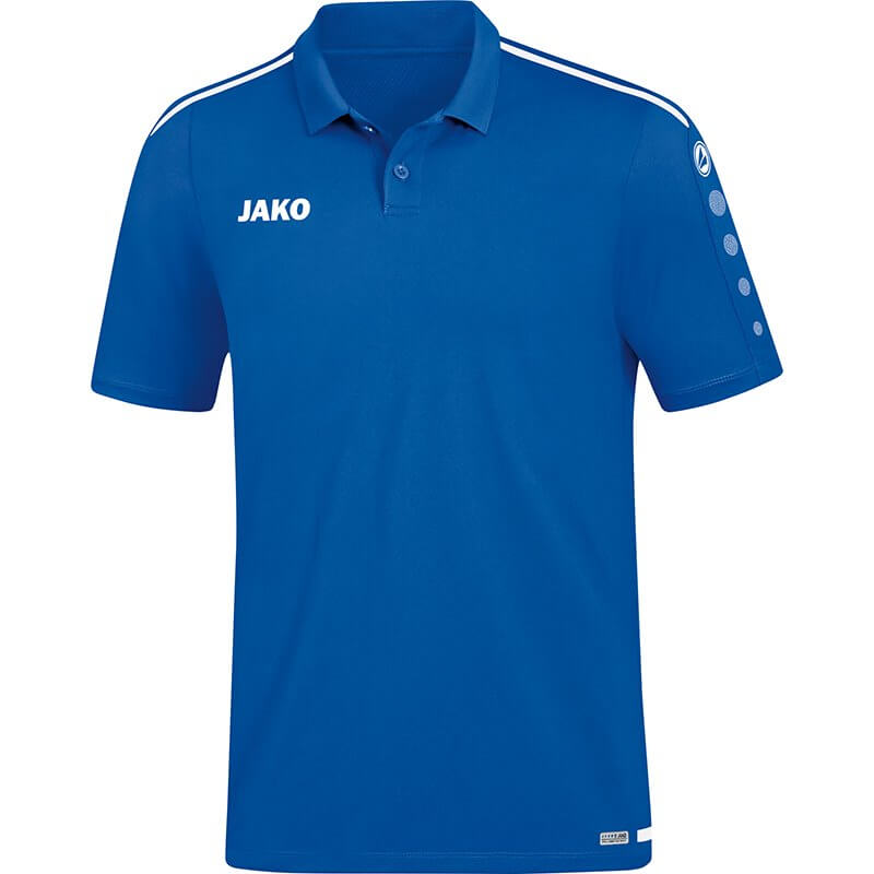 JAKO-6319-04-1 Polo Striker 2.0 Bleu Royal/Blanc Face