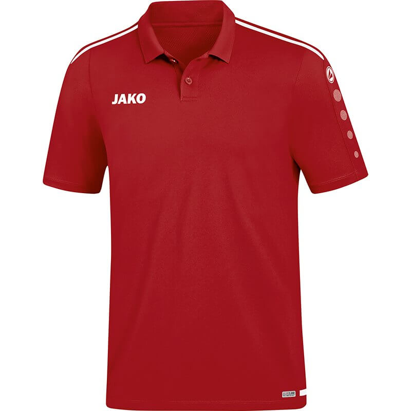 JAKO-6319-11-1 Polo Striker 2.0 Chili Red/White Front