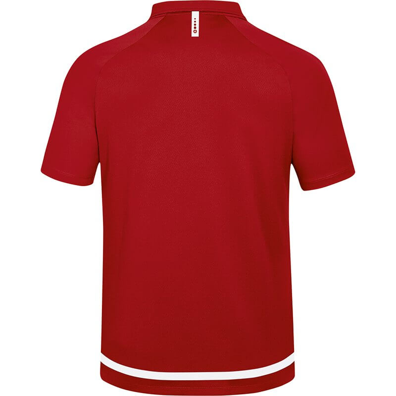 JAKO-6319-11-2 Polo Striker 2.0 Rouge Chili/Blanc Arrière