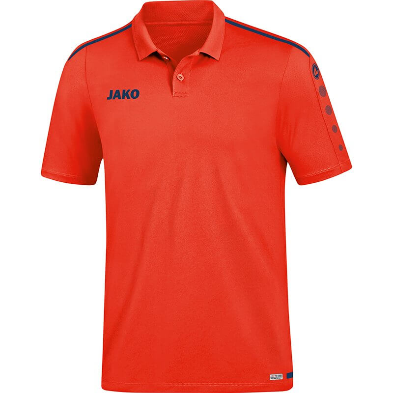 JAKO-6319-18-1 Polo Striker 2.0 Flame/Navy Front