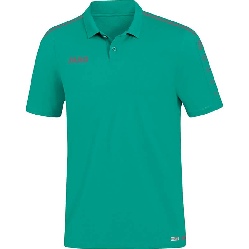 JAKO-6319-24-1 Polo Striker 2.0 Turquoise/Anthracite Front