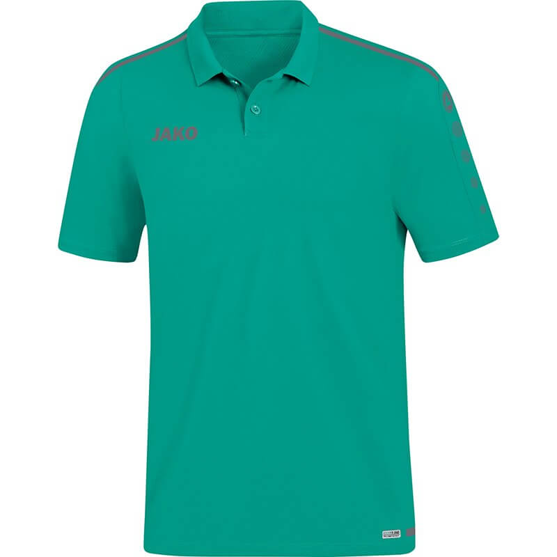 JAKO-6319-24-1 Polo Striker 2.0 Bleu Turquoise/Anthracite Face