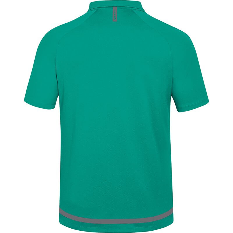 JAKO-6319-24-2 Polo Striker 2.0 Bleu Turquoise/Anthracite Arrière