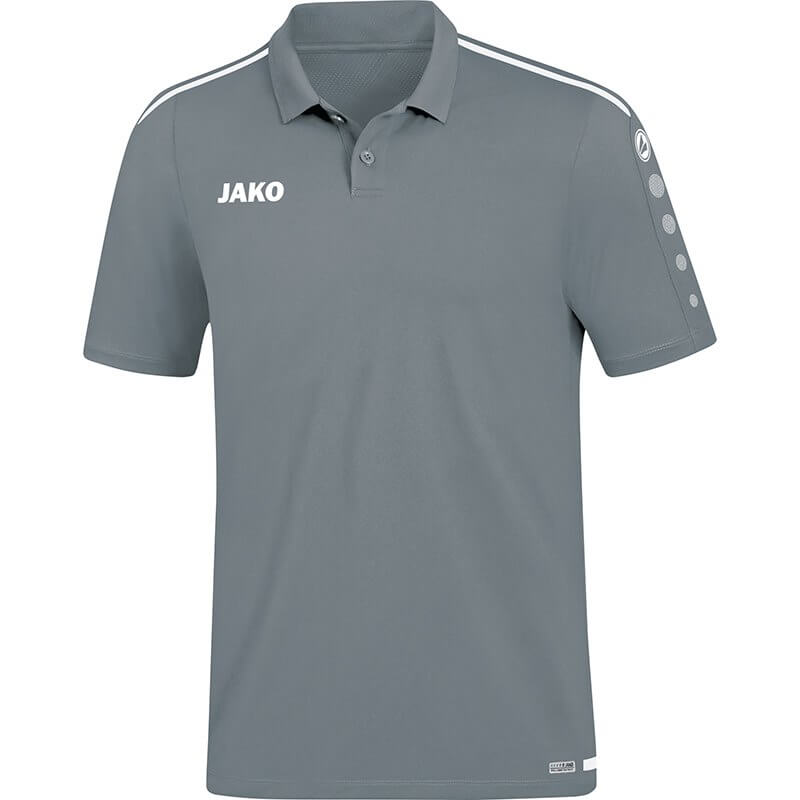 JAKO-6319-40-1 Polo Striker 2.0 Stone Grey/White Front