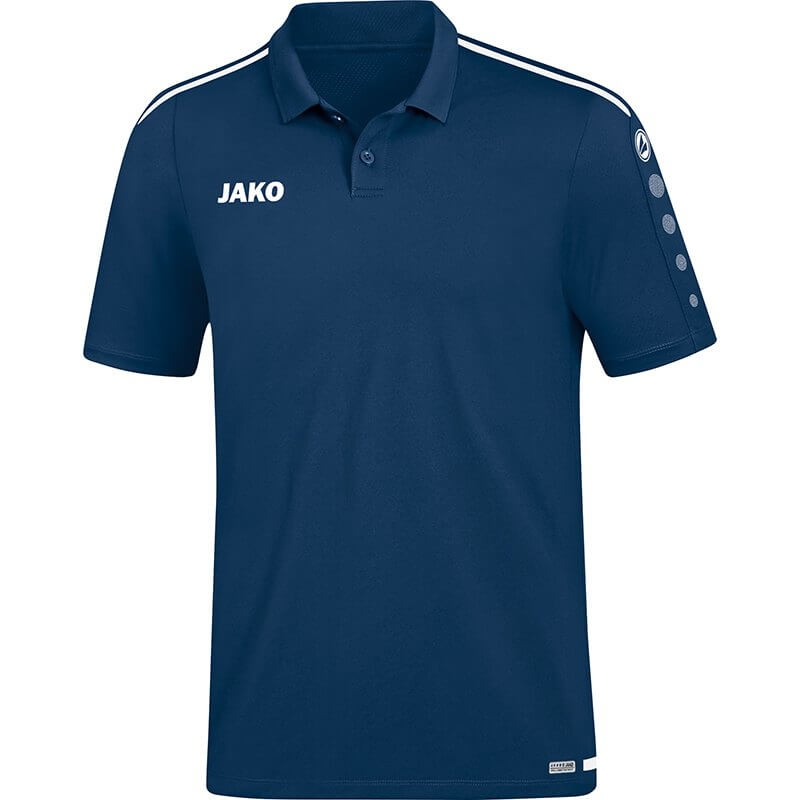 JAKO-6319-99-1 Polo Striker 2.0 Bleu Marin/Blanc Face