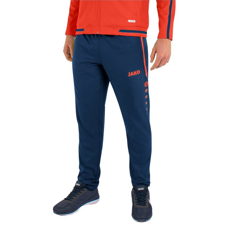 JAKO-6519-18-1 Leisure Pants Striker 2.0 Navy/Flame Front