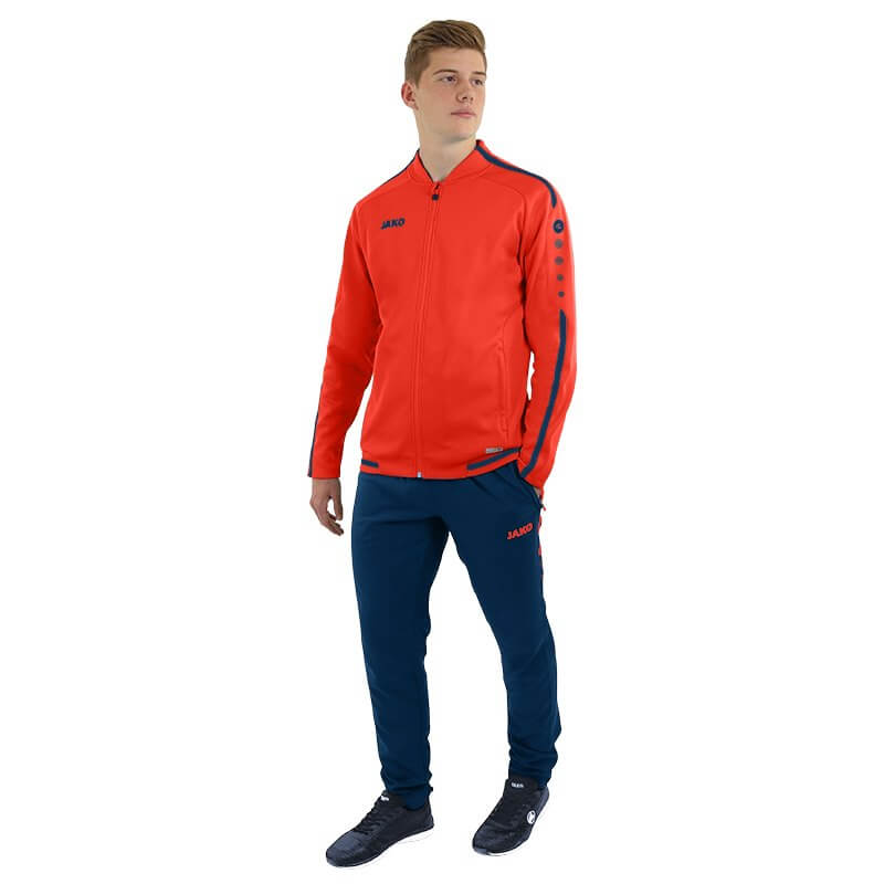 JAKO-6519-18-4 Sweater Striker 2.0 Bleu Marin/Flamme Survêtement