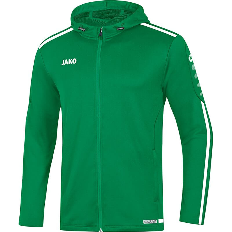 JAKO-6819-06-1 Veste à Capuchon Striker 2.0 Vert/Blanc Face