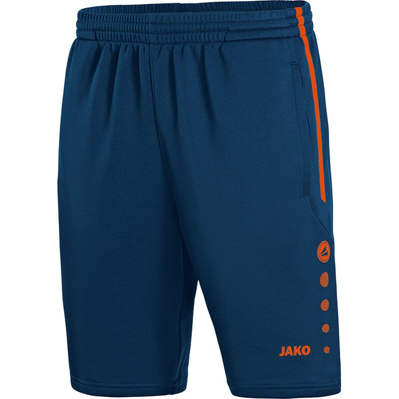 JAKO-8595-18 Short Entraînement Active Bleu Marin/Flamme