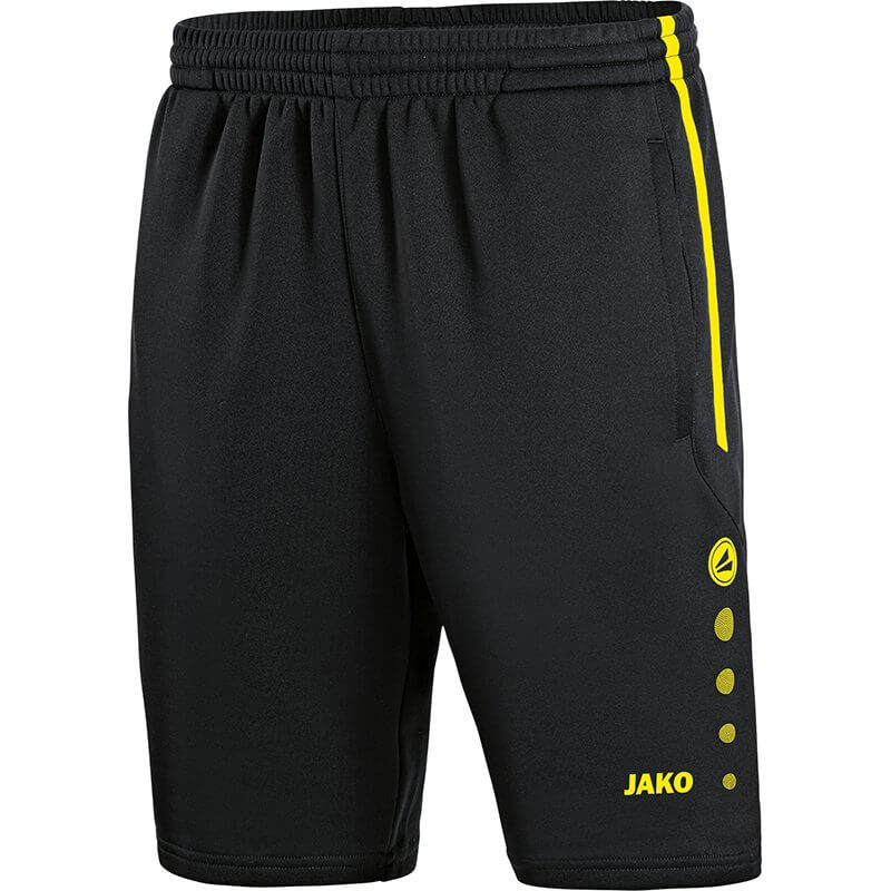 JAKO-8595-33 Short Entraînement Active Noir/Jaune Fluo