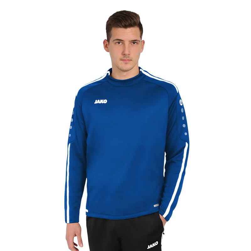 JAKO-8819-04-3 Sweater Striker 2.0 Bleu Royal/Blanc Face