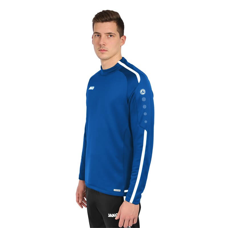 JAKO-8819-04-4 Sweater Striker 2.0 Bleu Royal/Blanc Côté