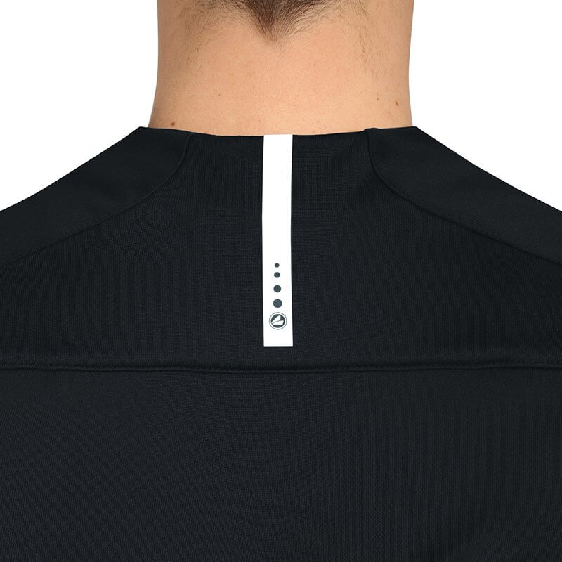 JAKO-8819-08-8 Sweat Striker 2.0 Black/White Contrasting Tape in The Neck Contrast Stripes