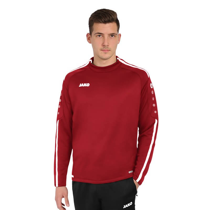 JAKO-8819-11-3 Sweat Striker 2.0 Chili Red/White Front