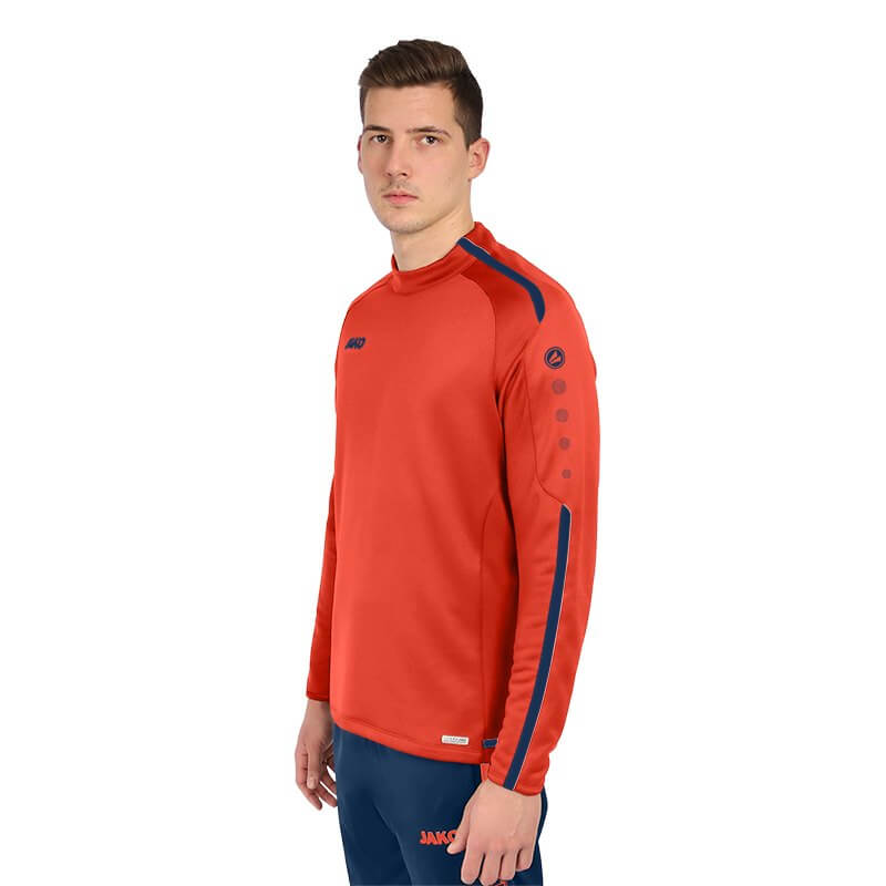 JAKO-8819-18-4 Sweater Striker 2.0 Flamme/Bleu Marin Côté