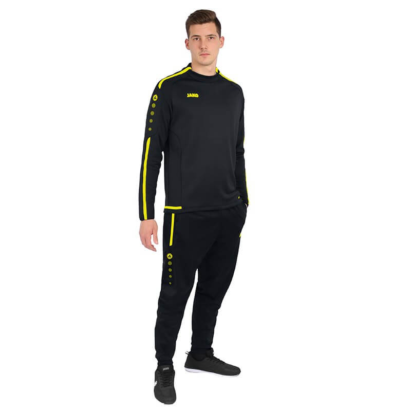 JAKO-8819-33-6 Sweater Striker 2.0 Noir/Jaune Fluo Tenue Complète