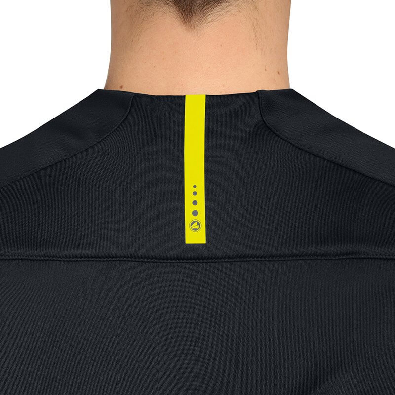 JAKO-8819-33-8 Sweat Striker 2.0 Black/Fluo Yellow Contrasting Tape in The Neck Contrast Stripes