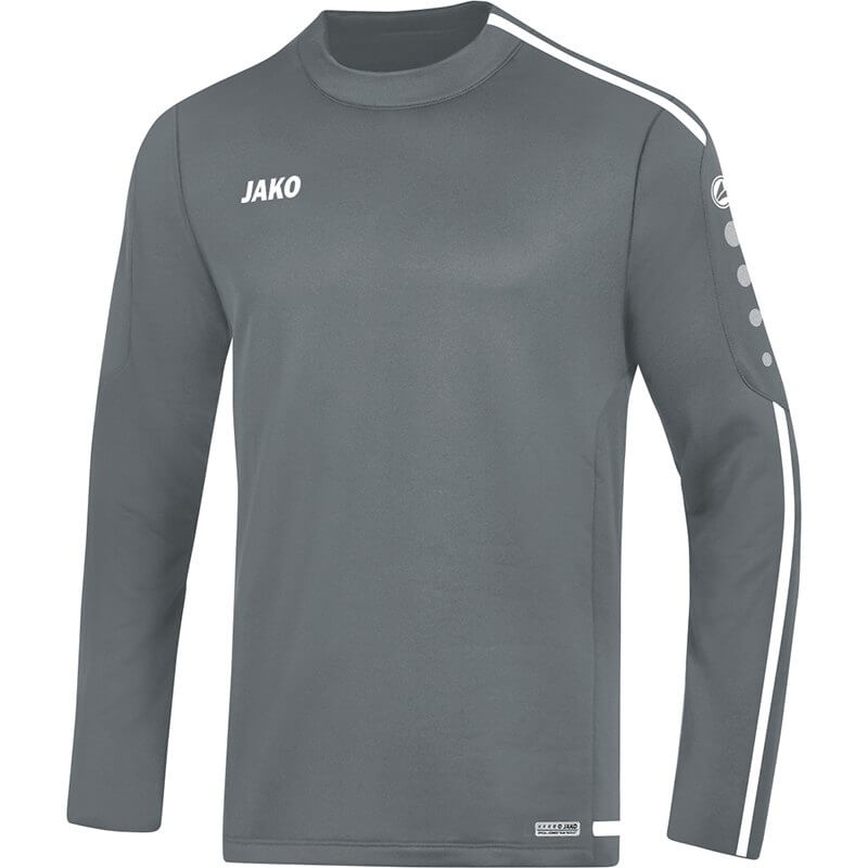 JAKO-8819-40-1 Sweat Striker 2.0 Stone Grey/White Front