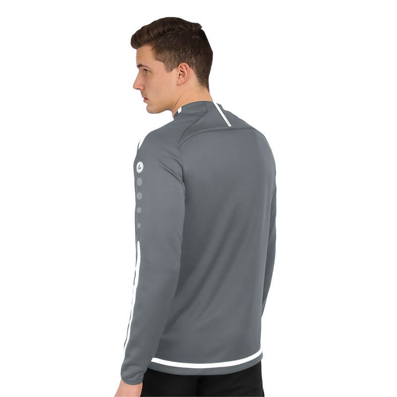 JAKO-8819-40-5 Sweater Striker 2.0 Gris Pierre/Blanc Arrière