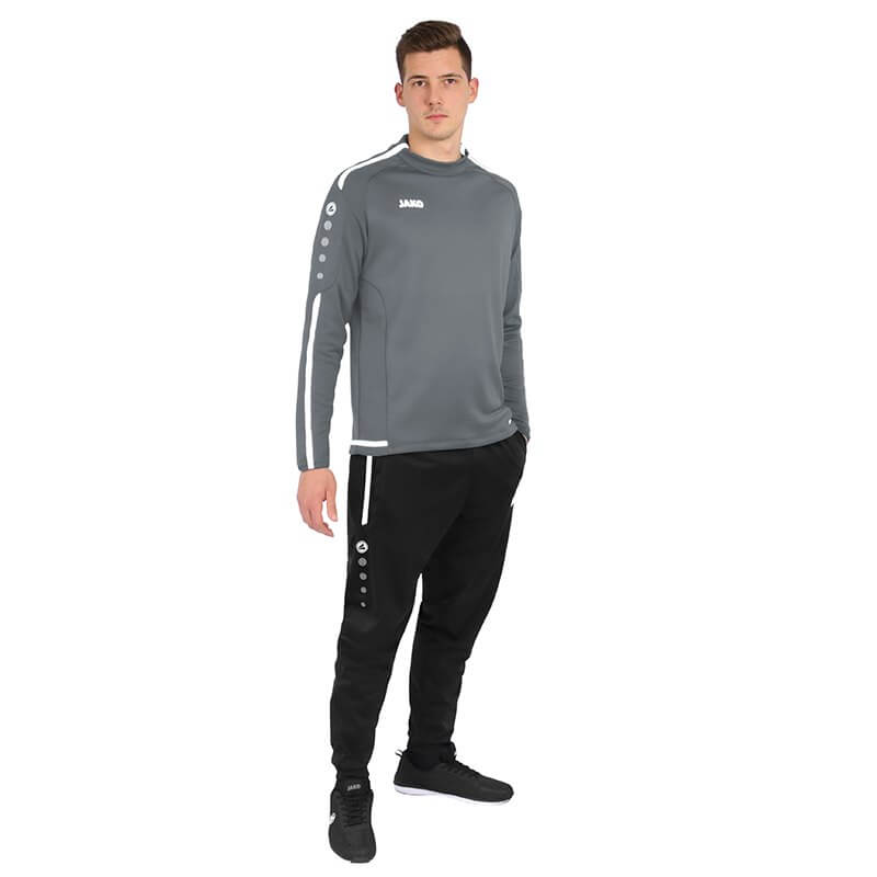 JAKO-8819-40-6 Sweater Striker 2.0 Gris Pierre/Blanc Tenue Complète