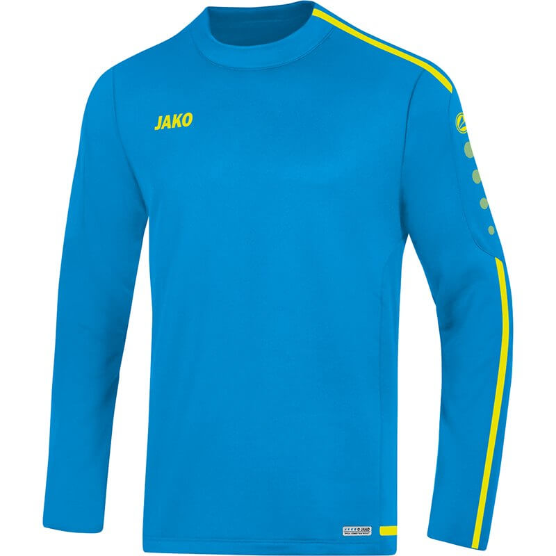 JAKO-8819-89-1 Sweater Striker 2.0 Bleu/Jaune Fluo Face